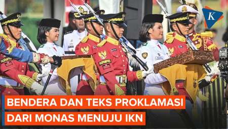 Perjalanan Kirab Bendera Negara dan Teks Proklamasi dari Monas ke IKN