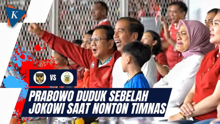 Momen Jokowi dan Prabowo Antusias Menonton Indonesia Vs Argentina di Stadion GBK