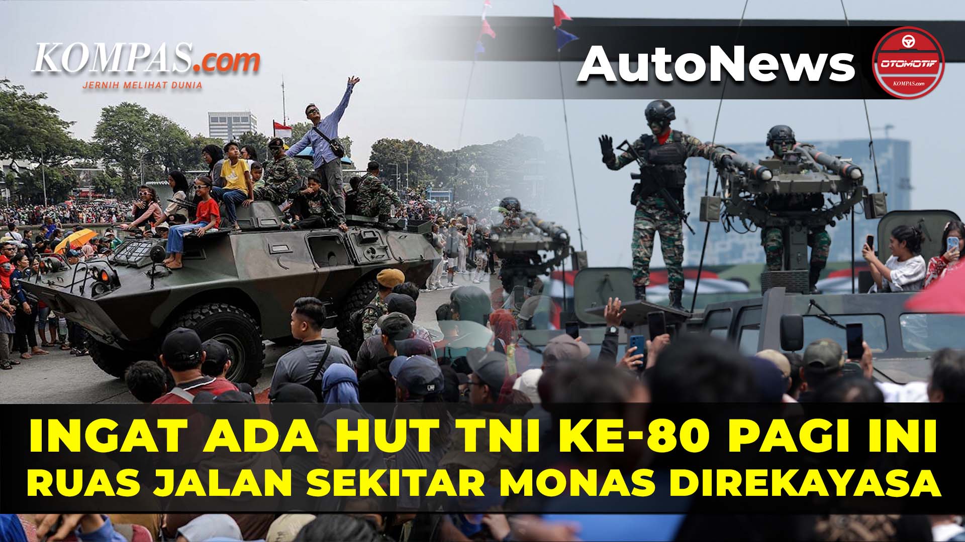 <span>HUT TNI ke-80, Ruas Jalan di Sekitar Monas Direkayasa Pagi Ini