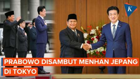 Momen Prabowo Tiba di Jepang Disambut Menhan Minoru Kihara di Tokyo