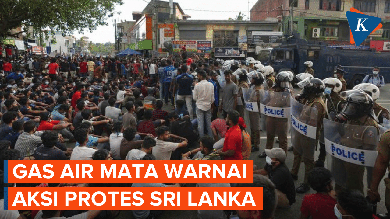 Gas Air Mata Mewarnai Aksi Protes Di Luar Kantor Pm Sri Lanka