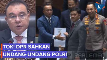 Momen Dasco Ketok Palu DPR Sahkan RUU Polri Jadi Undang-Undang
