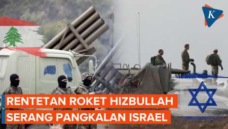 Hizbullah Tembakan Rentetan Serangan Roket ke Pangkalan Israel