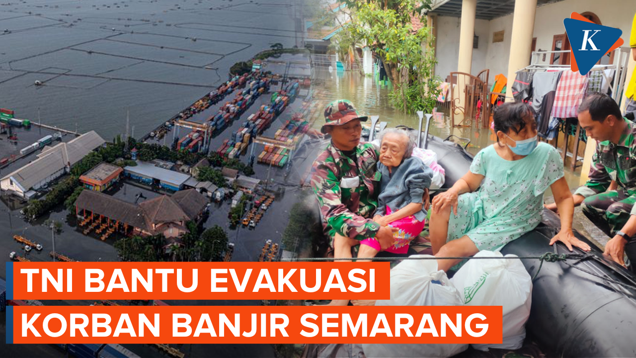 TNI Kerahkan 6 Perahu Karet dan Buka Dapur Lapangan untuk Bantu Korban Banjir Semarang
