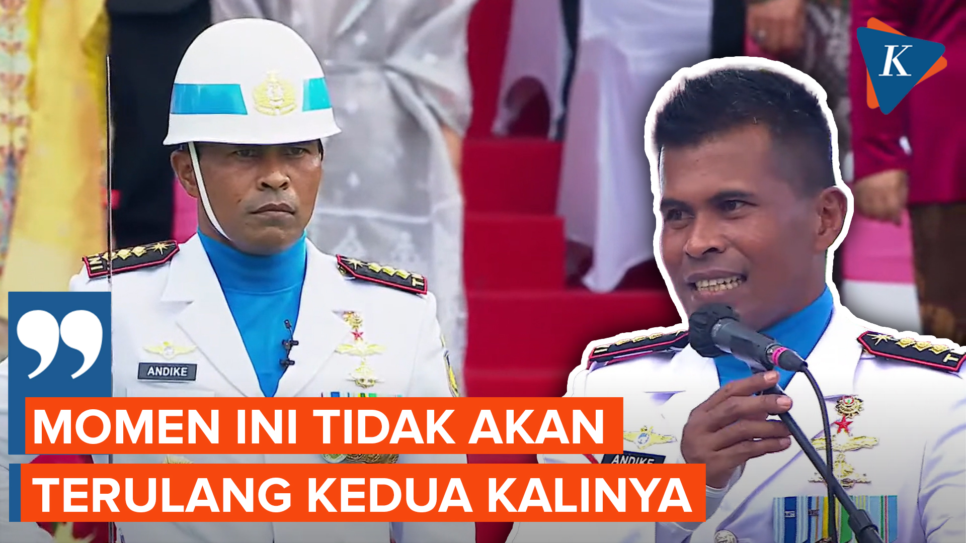 Kesan Kolonel Andike Sry Mutia Saat Jadi Komandan Upacara di Istana