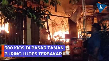 500 Kios di Pasar Taman Puring Jaksel Ludes Terbakar