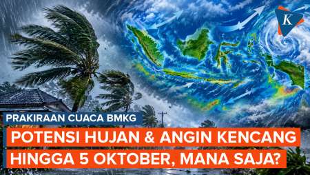 BMKG Peringatkan Hujan Lebat Dan Angin Kencang Hingga 5 Oktober 2026, Ini Wilayahnya