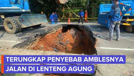 Ini Dugaan Penyebab Jalan Ambles Di Lenteng Agung