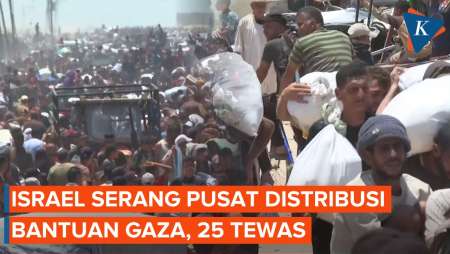 Israel Tembaki Warga Gaza di Dekat Pusat Distribusi Bantuan, 25 Tewas
