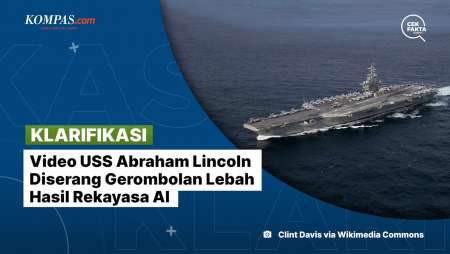 [KLARIFIKASI] Video USS Abraham Lincoln Diserang Gerombolan Lebah Hasil Rekayasa AI