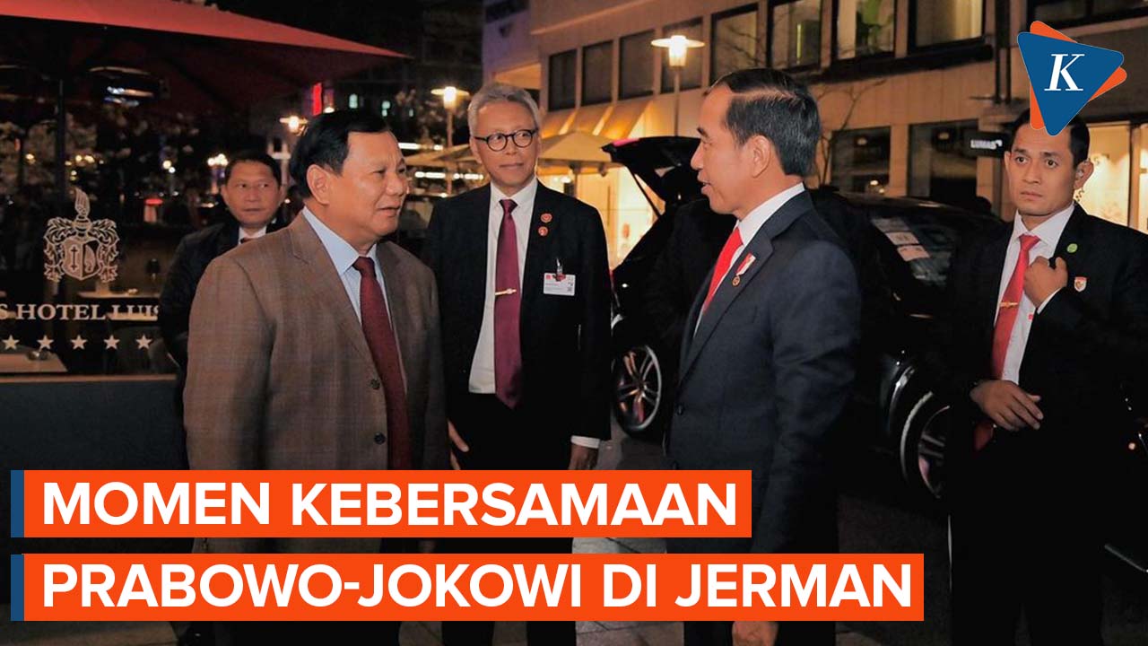 Momen Keakraban Jokowi-Prabowo di Jerman