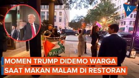 Makan Malam di Restoran, Trump Didemo Warga dan Diteriaki 