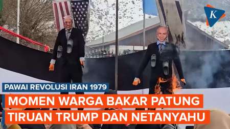 Solidaritas Warga India Dukung Iran, Bakar Patung Trump dan Netanyahu