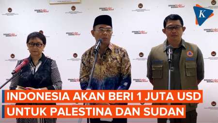 Indonesia Akan Beri Bantuan 1 Juta Dolar AS untuk Pengungsi Palestina dan Sudan
