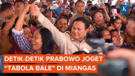 Momen Prabowo Joget “Tabola Bale” Bareng Warga di Pulau Miangas