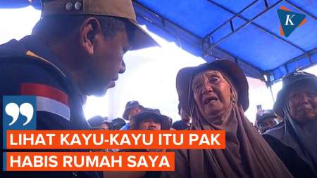 Tangis Nurhayati Pecah Di Depan Bahlil: Lihat Kayu-kayu Itu, Habis Rumah Saya