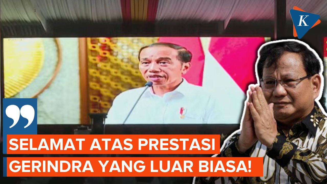 Puja-puji Presiden Jokowi untuk Gerindra dan Prabowo 