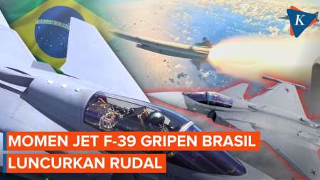 Detik-detik Jet F-39 Supersonik Gripen Brasil Meluncurkan Rudal