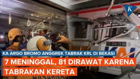 UPDATE: Korban Tewas Tabrakan KA Argo Bromo Dan KRL Di Bekasi Timur Jadi 7 Orang