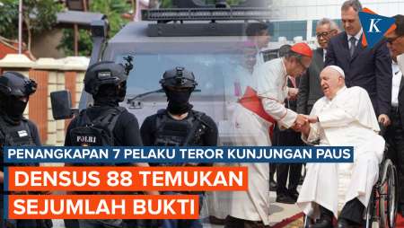 Sederet Barang Bukti Penangkapan 7 Terduga Teroris Saat Kunjungan Paus Fransiskus