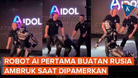Baru Diluncurkan, Robot Humanoid AI Pertama Buatan Rusia Ambruk Di Panggung
