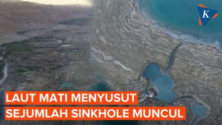 Penampakan Laut Mati yang Alami Penyusutan 1,2 Meter per Tahun