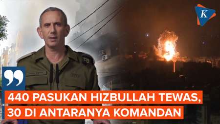 Israel Terus Gempur Lebanon, Klaim Tewaskan 440 Anggota dan Komandan Hizbullah