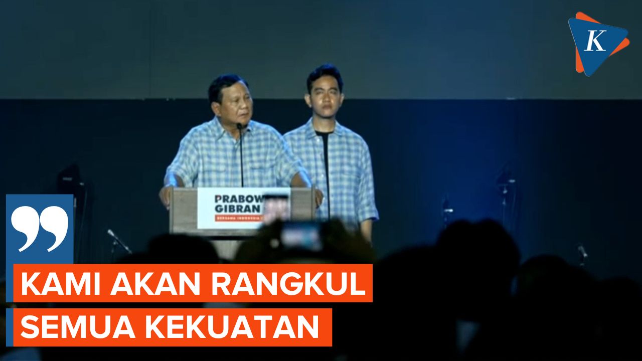 Pidato Prabowo: Kami Akan Jadi Presiden-Wapres Seluruh Rakyat Indonesia, tapi Tunggu Hasil KPU