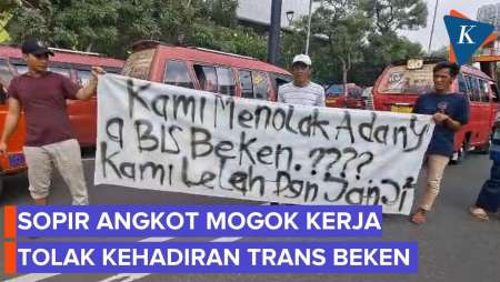 Sopir Angkot Di Bekasi Demo, Tolak Kehadiran Trans Beken