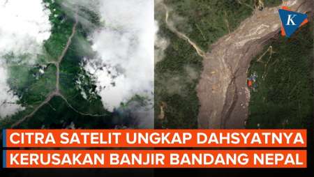 Citra Satelit Tunjukkan Kerusakan Akibat Banjir Bandang Dahsyat Di Nepal