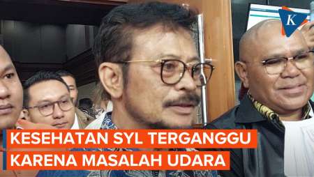 Ditahan, SYL Mengaku Kesehatannya Terganggu Masalah Udara