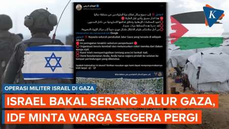 Israel Bersiap Serang Gaza, IDF Perintahkan Warga Jabalia Pergi dari Rumah Mereka