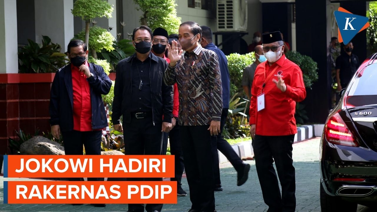 Jokowi Hadiri Rakernas PDI-P di Lenteng Agung
