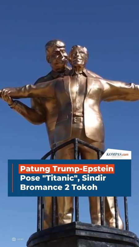Patung Trump-Epstein Pose "Titanic", Sindir Bromance 2 Tokoh