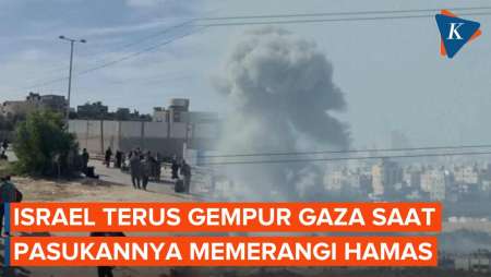 Israel Terus Gempur Gaza, Asap Tebal Nampak Membubung Tinggi di Perkotaan