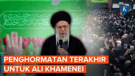 Momen Ribuan Warga Iran Beri Penghormatan Terakhir Pada Ali Khamenei