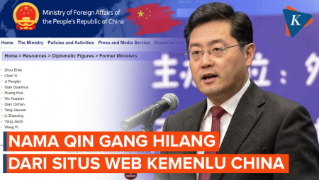 Usai Dipecat, Nama Qin Gang Lenyap dari Situs Web Kemenlu China