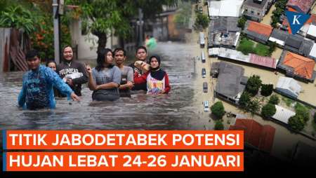 BMKG Ungkap Sejumlah Titik Jabodetabek yang Berpotensi Hujan Lebat 24-26 Januari