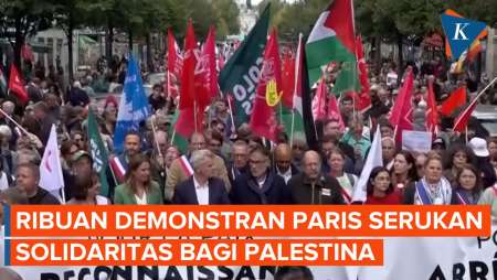 Solidaritas Palestina, Ribuan Warga Turun ke Jalan Paris