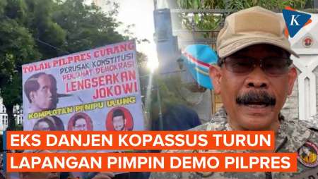 Eks Danjen Kopassus Soenarko Pimpin Demo di Depan KPU, Tuding Pilpres 2024 Curang #