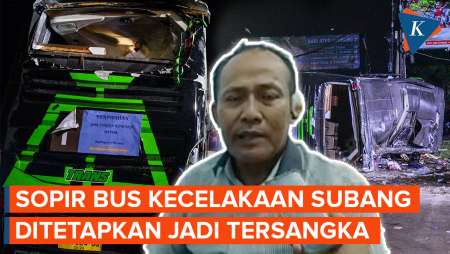 Sopir Bus Trans Putera Fajar Jadi Tersangka Kecelakaan Maut di Subang