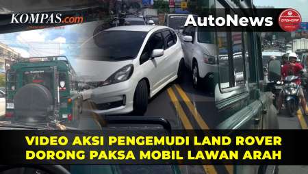 Viral Aksi Land Rover Dorong Paksa Mobil Lawan Arah di Denpasar