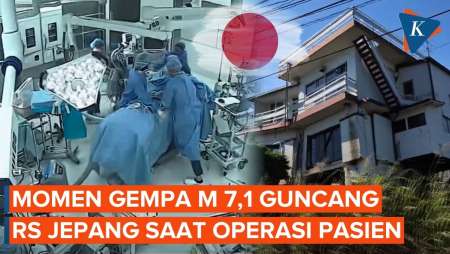 Detik-detik Gempa M 7,1 Guncang RS di Jepang Saat Pasien Sedang Dioperasi