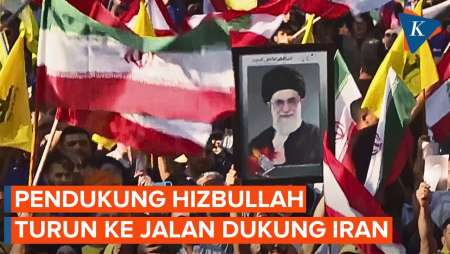Gencatan Senjata Berlangsung! Pendukung Hizbullah Turun ke Jalan Dukung Iran 