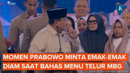 Momen Prabowo Minta Emak-emak Diam karena Diinterupsi Saat Bahas Telur Dadar di Menu MBG