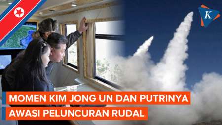 Momen Kim Jong Un Dan Putrinya Pantau Uji Coba Rudal Terbaru Korut