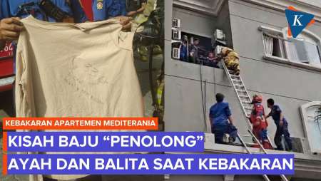 Momen Menegangkan Ayah Dan Balita Kirim Sinyal Saat Kebakaran Apartemen