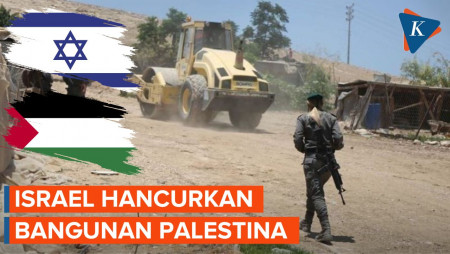 Pasukan Israel Hancurkan Bangunan Palestina di Tepi Barat