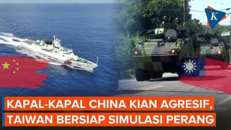 Taiwan Ketar-ketir China Makin Sering Kerahkan Kapal, Siapkan Simulasi Perang