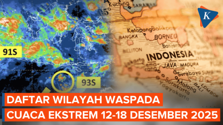 Dua Bibit Siklon Mendekat, Ini Daftar Wilayah Waspada Cuaca Ekstrem 12-18 Desember 2025